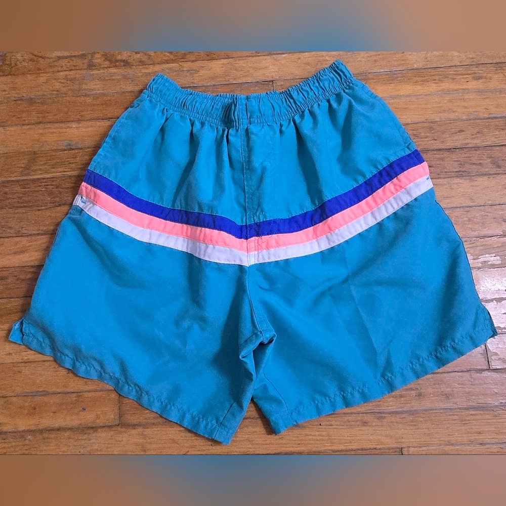 RS Surf Swim Trunks Blue Stripe Lined Sz Med